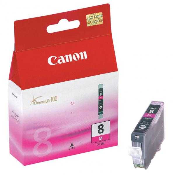 originál Canon CLI-8M magenta cartridge purpurová červená s čipem originální inkoustová náplň pro tiskárnu Canon