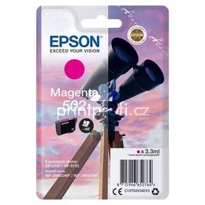 originl Epson 502, C13T02V34010 magenta cartridge purpurov orginln inkoustov npl pro tiskrnu Epson 502, 502XL, C13T02V64010, C13T02W64010
