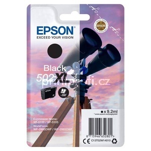 originl Epson 502XL, C13T02W14010 black cartridge ern originln inkoustov npl pro tiskrnu Epson 502, 502XL, C13T02V64010, C13T02W64010