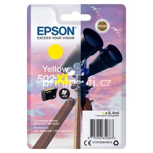 originl Epson 502XL, C13T02W44010 yellow cartridge lut originln inkoustov npl pro tiskrnu Epson 502, 502XL, C13T02V64010, C13T02W64010
