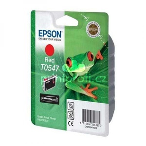 originl Epson T0547 red rud erven originln inkoustov cartridge npl pro tiskrnu Epson T0540/T0549