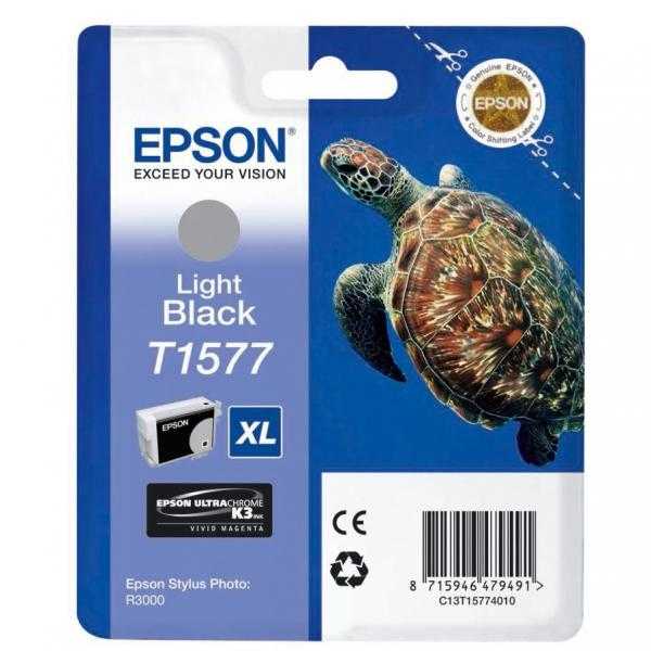 originál Epson T1577 light black cartridge light černá inkoustová náplň pro tiskárnu Epson