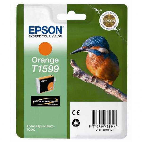 originál Epson T1599 orange oranžová originální inkoustová cartridge náplň pro tiskárnu Epson