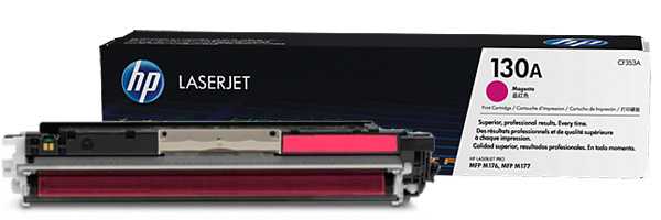 originální toner HP CF353A, HP 130A magenta purpurový červený originální toner pro tiskárnu HP