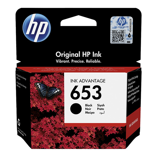 originál HP 653 BK (3YM75AE) black černá originální inkoustová cartridge pro tiskárnu HP