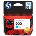 originál HP 655 C (CZ110AE) cyan modrá azurová originální inkoustová cartridge pro tiskárnu HP