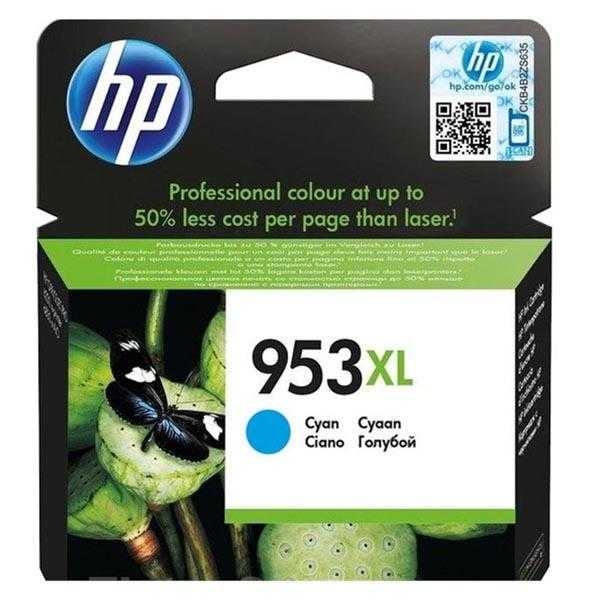 originál HP 953XLC F6U16AE cyan modrá cartridge originální inkoustová náplň pro tiskárnu HP