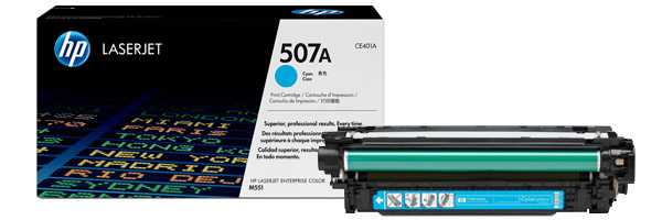 originál HP 507A, HP CE401A (6000 stran) cyan modrý azurový originální toner pro tiskárnu HP