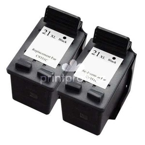 2x HP 21XL (C9351CE) black cartridge ern kompatibiln inkoustov npl pro tiskrnu HP PSC1410xi