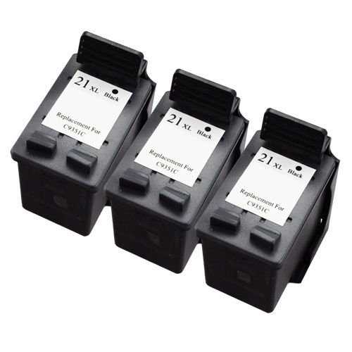 3x HP 21XL (C9351CE) black cartridge černá kompatibilní inkoustová náplň pro tiskárnu HP