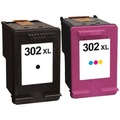 HP 302XL BK a Color (F6U68AE-F6U67AE) black color černá a barevná cartridge kompatibilní inkoustová náplň pro tiskárnu HP DeskJet2134 All-in-One
