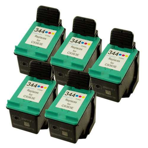 5x HP 344 (C9363EE) color barevná cartridge kompatibilní inkoustová náplň pro tiskárnu HP