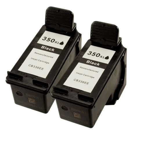 2x cartridge HP 350XL (CB336EE) black černá cartridge kompatibilní inkoustová náplň pro tiskárnu HP