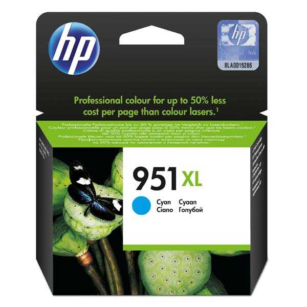 originál HP 951XL (CN046AE) cyan azurová modrá originální inkoustová cartridge pro tiskárnu HP