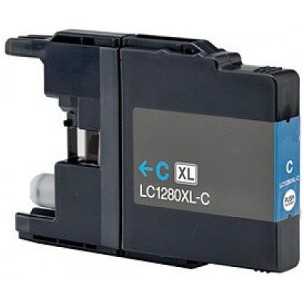 Brother LC-1280XLC cyan azurová modrá kompatibilní inkoustová cartridge pro tiskárnu Brother