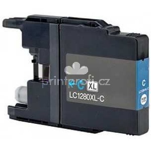 Brother LC-1280XLC cyan azurov modr kompatibiln inkoustov cartridge pro tiskrnu Brother MFCJ6710