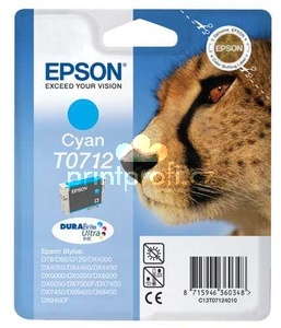 originl Epson T0712 cartridge cyan modr originln inkoustov npl pro tiskrnu Epson