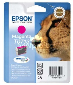 originl Epson T0713 cartridge magenta purpurov  originln inkoustov npl pro tiskrnu Epson Stylus SX600