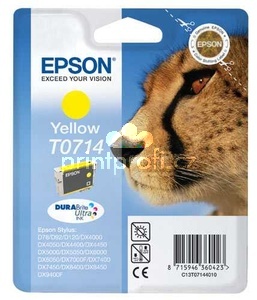 originl Epson T0714 cartridge yellow lut originln inkoustov npl pro tiskrnu Epson Stylus DX7400