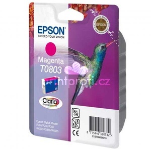 originl Epson T0803 magenta cartridge purpurov erven originln inkoustov npl pro tiskrnu Epson Stylus Photo PX720 WD