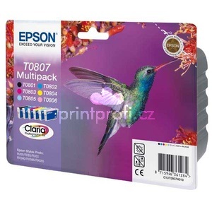 originln sada Epson T0807 (T0801, T0802, T0803, T0804, T0805, T0806) originln cartridge, inkoust pro tiskrnu Epson