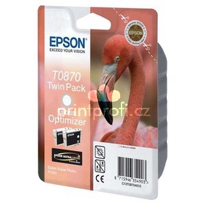 originl double pack Epson T0870 gloss optimizer optimaliztor lesku leskl originln inkoustov npl pro tiskrnu Epson