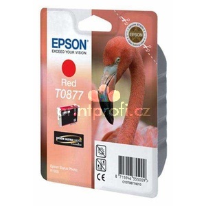 originl Epson T0877 red cartridge erven originln inkoustov npl pro tiskrnu Epson Stylus Photo R1900