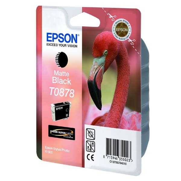 originál Epson T0878 black matte cartridge černá matná originální inkoustová náplň pro tiskárnu Epson