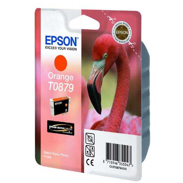originál Epson T0879 orange oranžová originální inkoustová cartridge náplň pro tiskárnu Epson