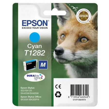 originál Epson T1282 cyan cartridge modrá azurová originální inkoustová náplň pro tiskárnu Epson