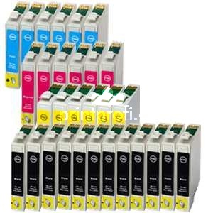 30 kazet - sada Epson T1285 (T1281, T1282, T1283, T1284) cartridge kompatibilní inkoustové náplně pro tiskárnu Epson