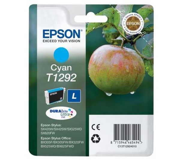 originál Epson T1292 cyan cartridge modrá azurová originální inkoustová náplň pro tiskárnu Epson