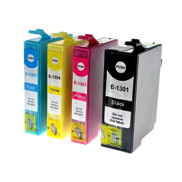 3x sada Epson T1306 (T1301, T1302, T1303, T1304) cartridge kompatibilní inkoustové náplně pro tiskárnu Epson