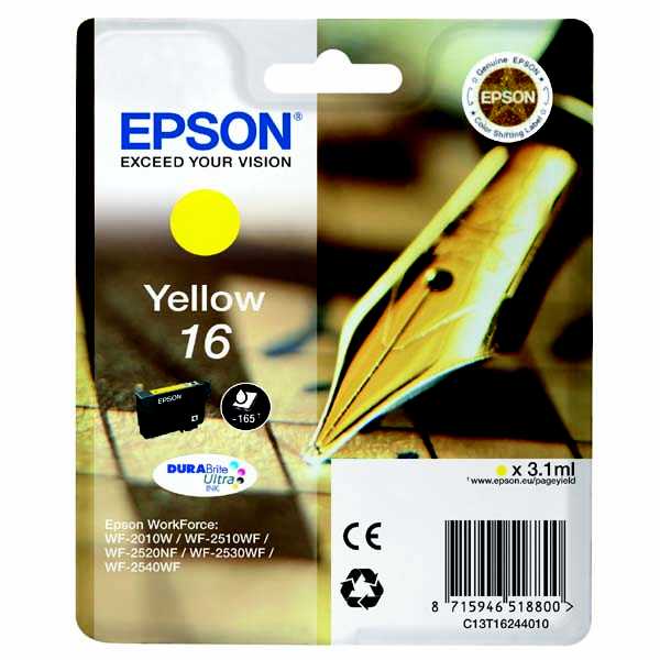 originál Epson T1624 yellow žlutá cartridge originální inkoustová náplň pro tiskárnu Epson