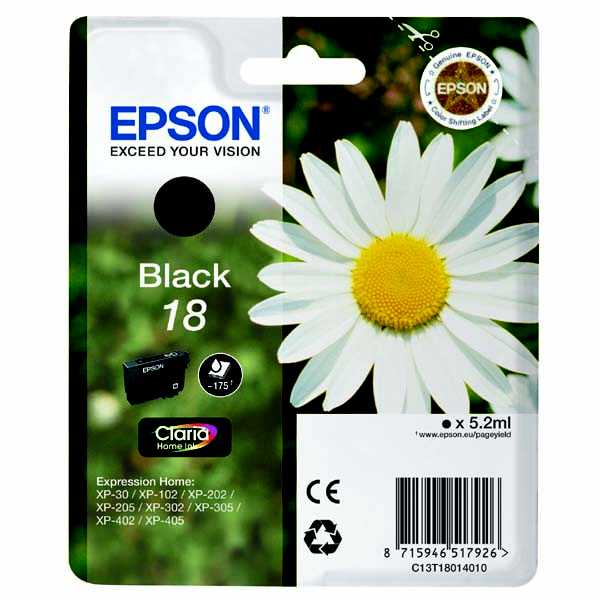 originál Epson T1801 black cartridge černá originální inkoustová náplň pro tiskárnu Epson