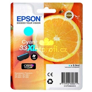 originl Epson T3362 33XL cyan cartridge modr azurov originln inkoustov npl pro tiskrnu Epson Expression Premium XP630