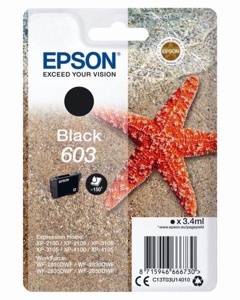 originál Epson 603, C13T03U14010 black cartridge černá originální inkoustová náplň pro tiskárnu Epson
