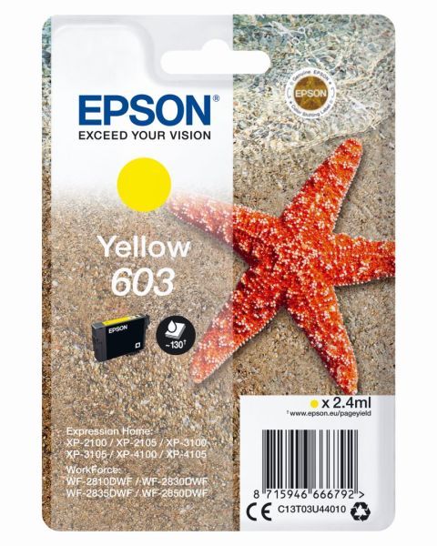 originál Epson 603, C13T03U44010 yellow cartridge žlutá originální inkoustová náplň pro tiskárnu Epson