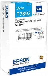originl Epson T7892 cyan cartridge modr azurov originln inkoustov npl pro tiskrnu Epson WorkForce Pro WF5110 DW